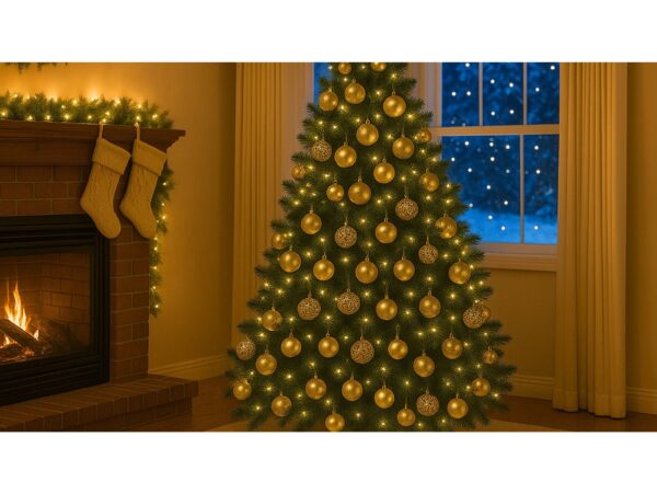 BOMBKI PLASTIKOWE ZESTAW 100SZT - złoty