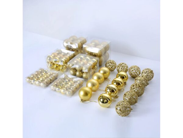 BOMBKI PLASTIKOWE ZESTAW 100SZT - złoty