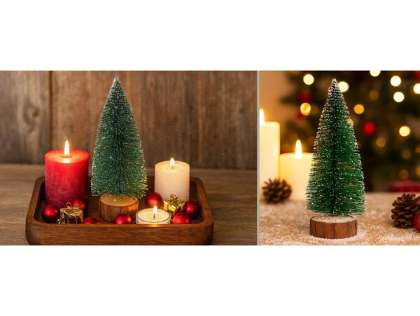 CHOINKA Z BROKATEM 20CM - zielony