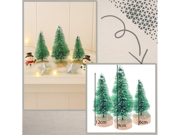 CHOINKI MINI ZESTAW 3SZT 12CM 9CM 6CM NA PNIU