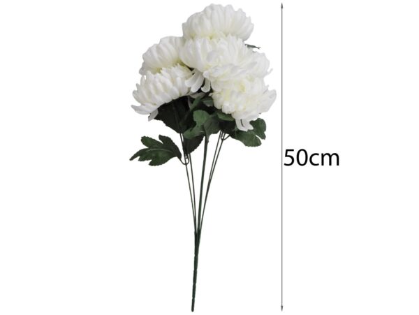 CHRYZANTEMA BUKIET 7 KWIATÓW 50cm - śmietankowy