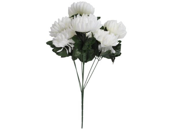 CHRYZANTEMA BUKIET 7 KWIATÓW 50cm - śmietankowy