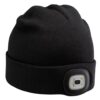 CZAPKA ZIMOWA Z LAMPKĄ LED - czarny
