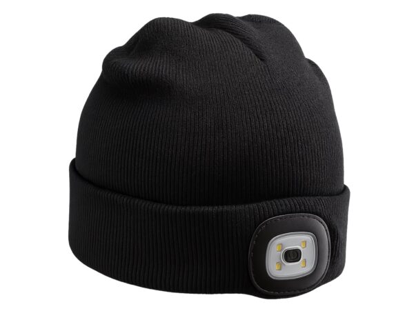 CZAPKA ZIMOWA Z LAMPKĄ LED - czarny