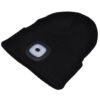 CZAPKA ZIMOWA Z LAMPKĄ LED - czarny