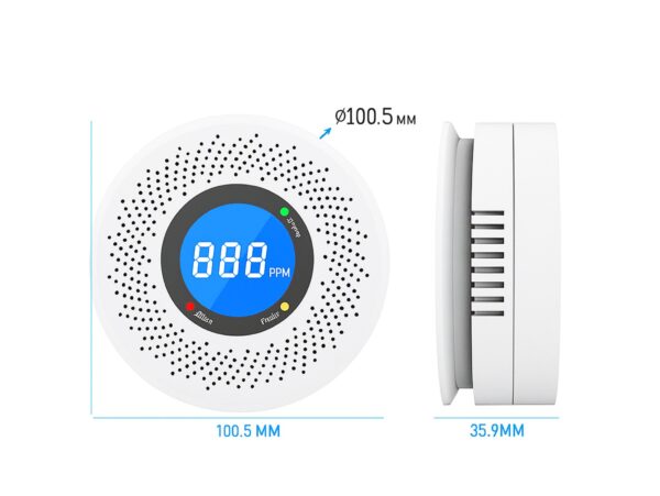 CZUJNIK CZADU TLENKU WĘGLA Z WYŚWIETLACZEM LCD