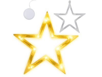 DEKORACJA NA OKNO LED BOŻE NARODZENIE 22x22 - gwiazda