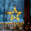 DEKORACJA NA OKNO LED BOŻE NARODZENIE 22x22 - gwiazda
