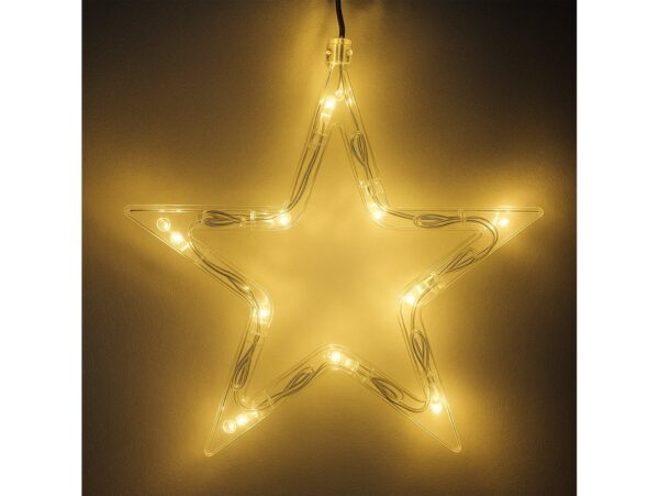 DEKORACJA NA OKNO LED BOŻE NARODZENIE 22x22 - gwiazda