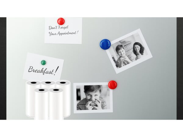 DRUKARKA MINI TERMICZNA DO ZDJĘĆ NOTATEK BLUETOOTH + ROLKI DO MINI DRUKARKI APARATU 5SZT 4,5x5,7