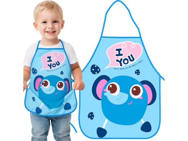 FARTUCH DZIECIĘCY DO PRAC PLASTYCZNYCH FOLIOWY - niebieski