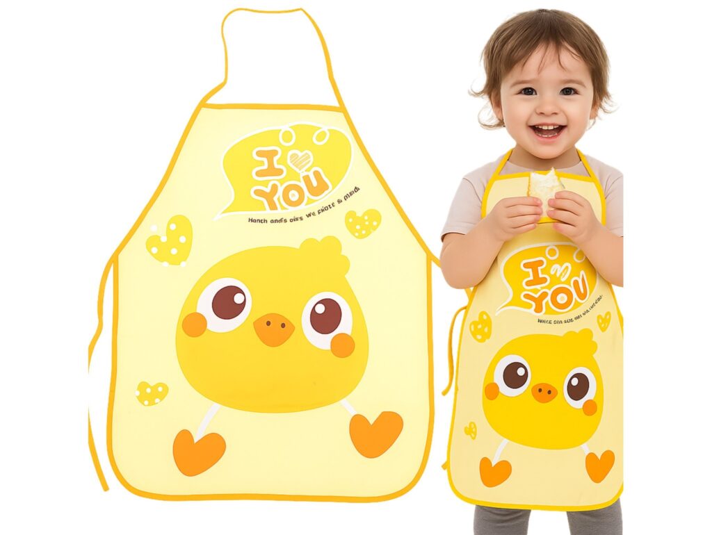 FARTUCH DZIECIĘCY DO PRAC PLASTYCZNYCH FOLIOWY - żółty