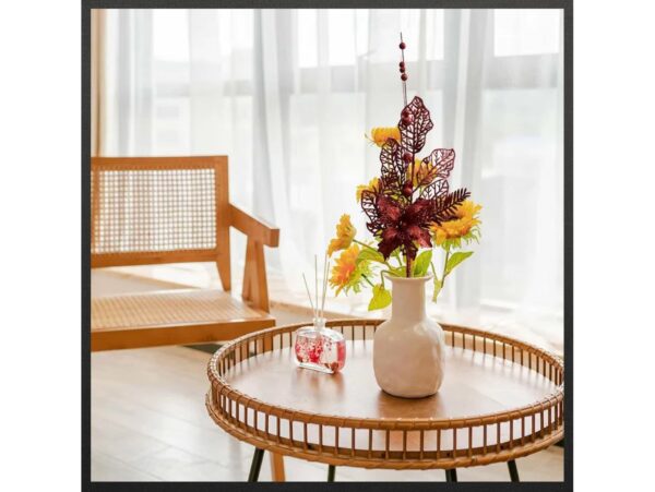 GAŁĄZKA DEKORACYJNA ŚWIĄTECZNA POINSECJA Z KULKAMI 42CM