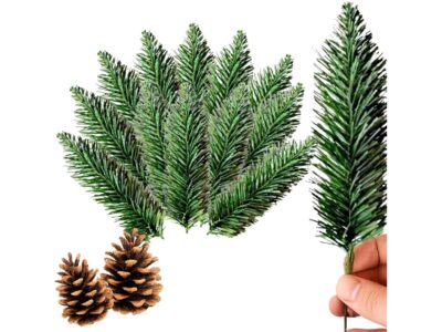 GAŁĄZKA SZTUCZNA ŚWIERKOWA 23CM ZESTAW 12SZT