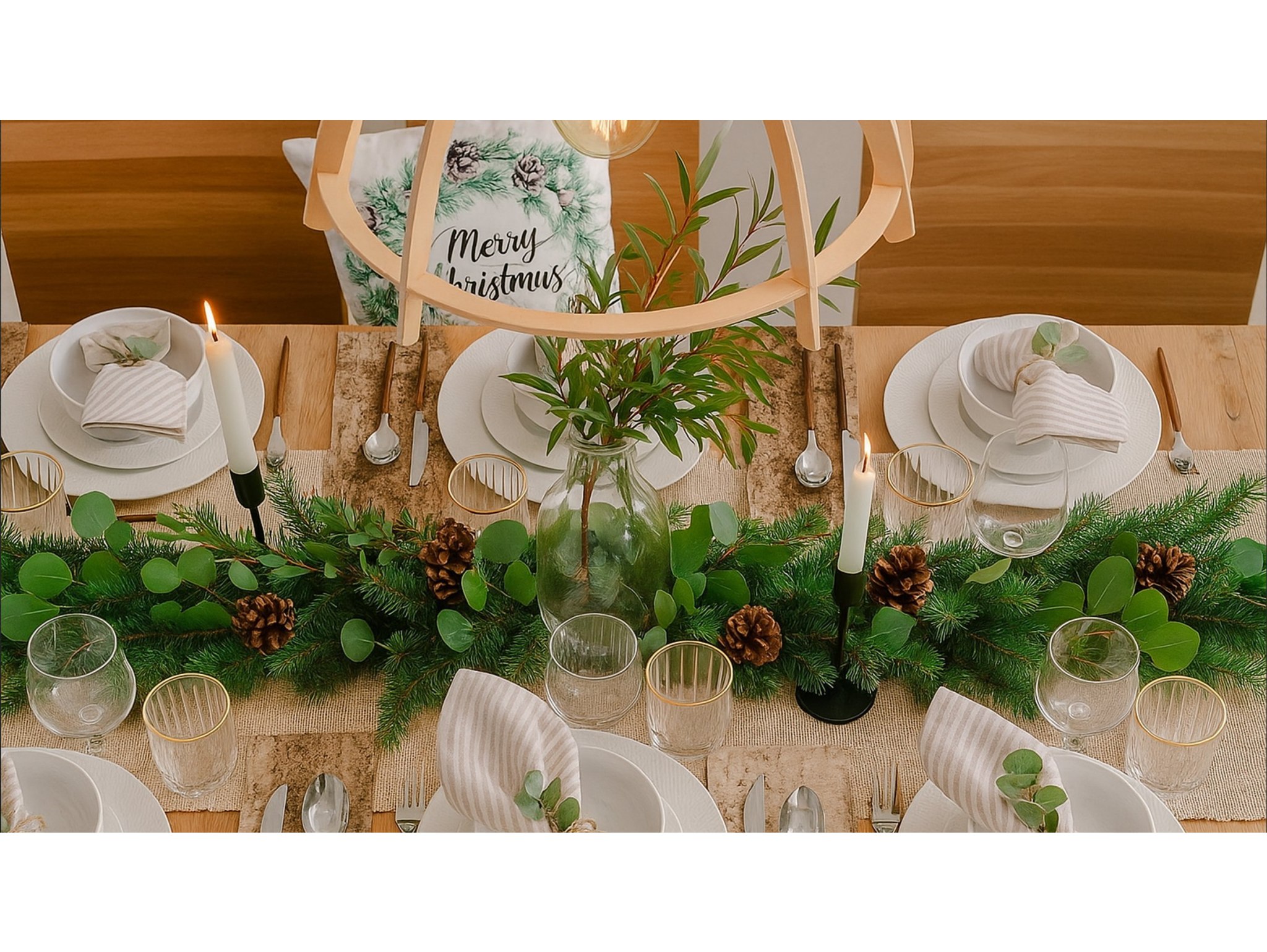 GAŁĄZKA SZTUCZNA ŚWIERKOWA 23CM ZESTAW 12SZT