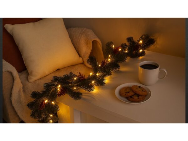 GIRLANDA SOSNA Z SZYSZKAMI SZTUCZNA 170CM