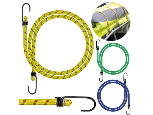 GUMY BAGAŻOWE 110CM 3SZT - niebieski, zielony, zółty