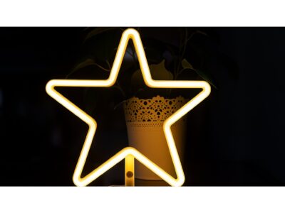 GWIAZDA LED NA CZUBEK CHOINKI OKNO ŚCIANĘ 27CM