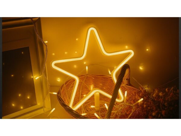 GWIAZDA LED NA CZUBEK CHOINKI OKNO ŚCIANĘ 27CM