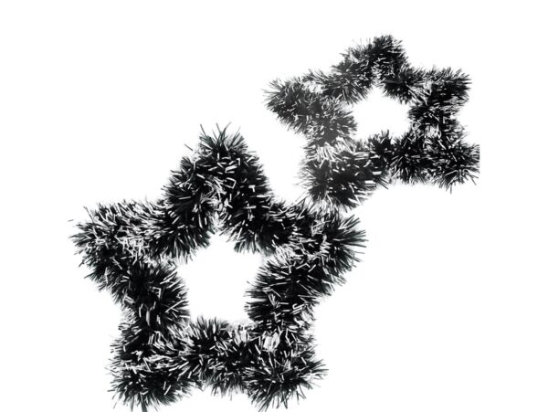 GWIAZDA ŚWIĄTECZNA Z ŁAŃCUCHA 34CM - zielony z białymi końcówkami