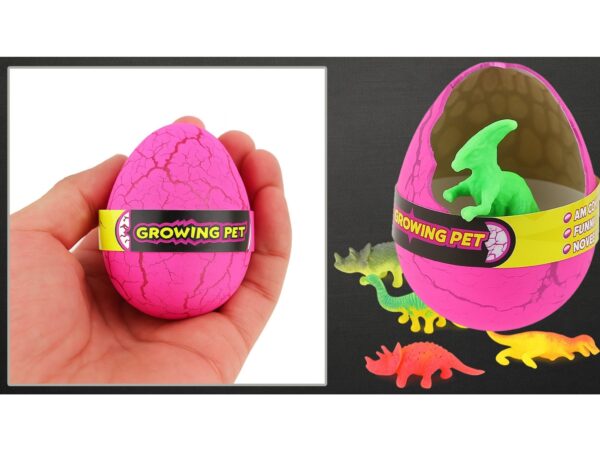 JAJKO ROSNĄCEGO DINOZAURA 5,5CM - różowy