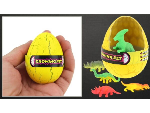 JAJKO ROSNĄCEGO DINOZAURA 5,5CM - żółty