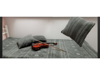KOC ŚWIĄTECZNY 160x200 + 2 POSZEWKI NA PODUSZKĘ 40x40 ZESTAW - szary