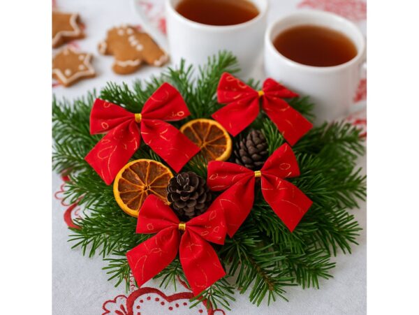 KOKARDKI KOKARDY NA CHOINKĘ PREZENT STROIK 6SZT