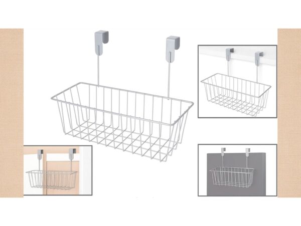 KOSZYK WISZĄCY DO SZAFKI ORGANIZER METALOWY NA DRZWI DO ŁAZIENKI KUCHNI