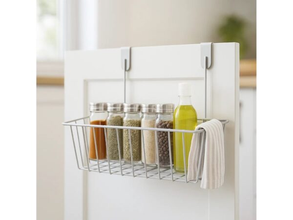 KOSZYK WISZĄCY DO SZAFKI ORGANIZER METALOWY NA DRZWI DO ŁAZIENKI KUCHNI