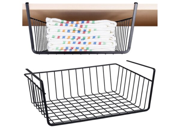 KOSZYK WISZĄCY DO SZAFY PODWIESZANY - 32x25x10cm czarny