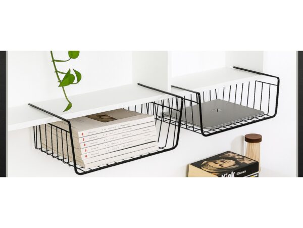 KOSZYK WISZĄCY DO SZAFY PODWIESZANY - 32x25x10cm czarny