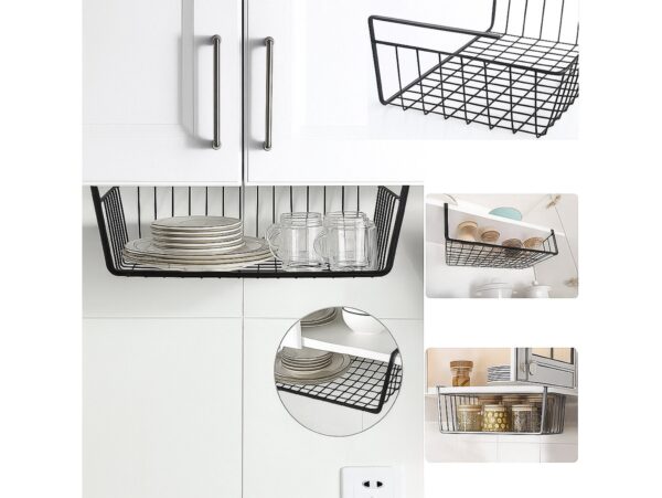 KOSZYK WISZĄCY DO SZAFY PODWIESZANY - 32x25x10cm czarny