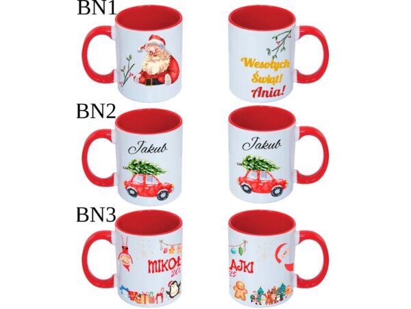 KUBEK DO SUBLIMACJI 330ML CZERWONY UCHWYT