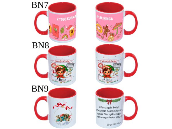 KUBEK DO SUBLIMACJI 330ML CZERWONY UCHWYT