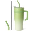 KUBEK TERMICZNY ZE SŁOMKĄ 1200ML - zielony