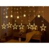 KURTYNA GWIAZDKI LED LAMPKI 2,5M - ciepły biały