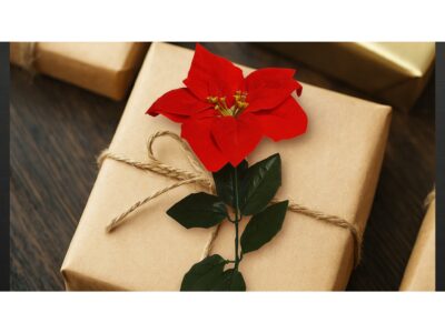 KWIAT GWIAZDA BETLEJEMSKA POINSECJA POJEDYNCZA 65CM - czerwony welurowy