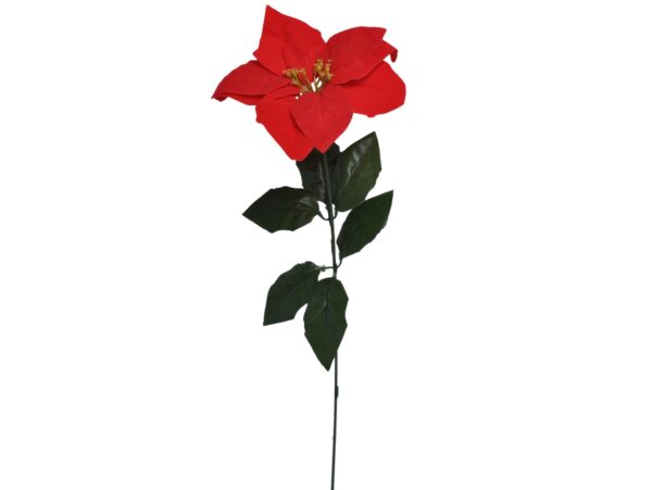 KWIAT GWIAZDA BETLEJEMSKA POINSECJA POJEDYNCZA 65CM - czerwony welurowy