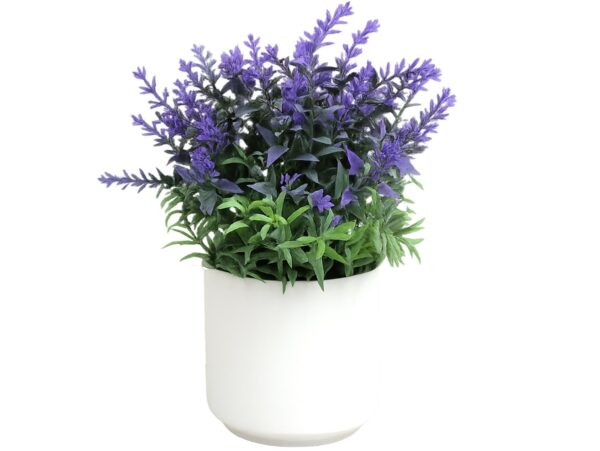 KWIATY SZTUCZNE W DONICZCE LAWENDA 21CM