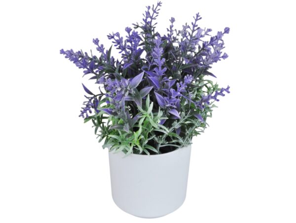 KWIATY SZTUCZNE W DONICZCE LAWENDA 21CM