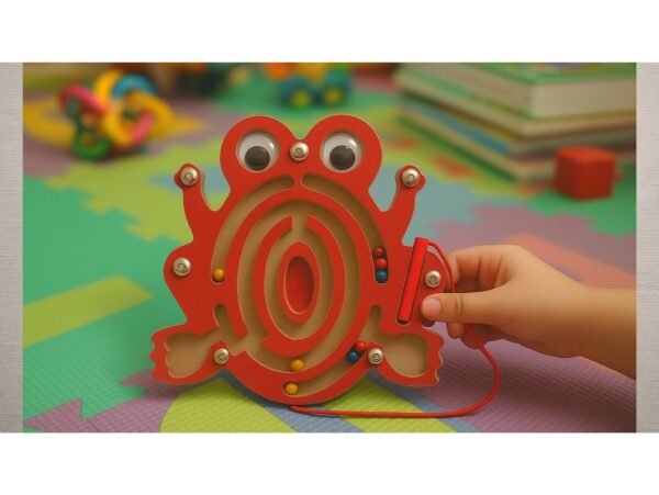 LABIRYNT MAGNETYCZNY GRA ZRĘCZNOŚCIOWA - żaba czerwona