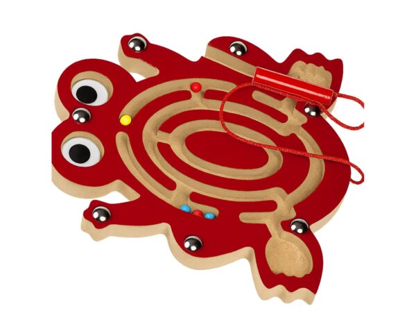 LABIRYNT MAGNETYCZNY GRA ZRĘCZNOŚCIOWA - żaba czerwona