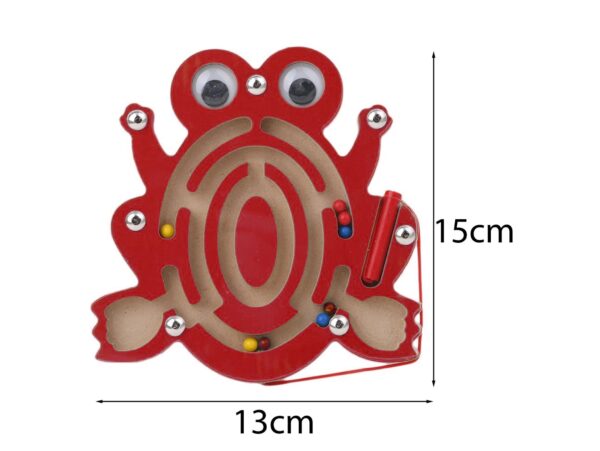 LABIRYNT MAGNETYCZNY GRA ZRĘCZNOŚCIOWA - żaba czerwona