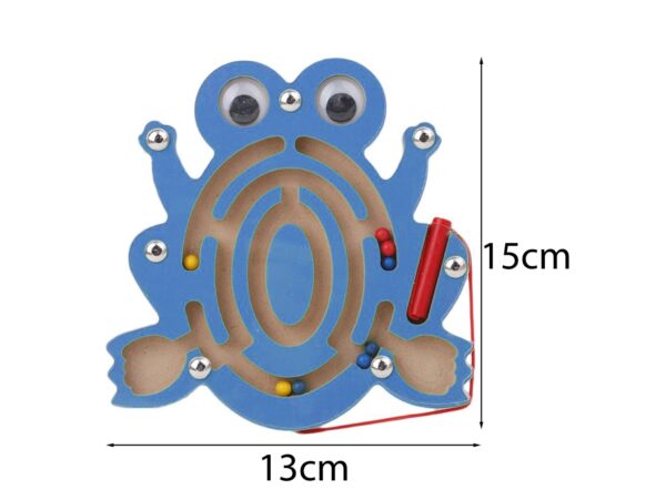 LABIRYNT MAGNETYCZNY GRA ZRĘCZNOŚCIOWA - żaba niebieska