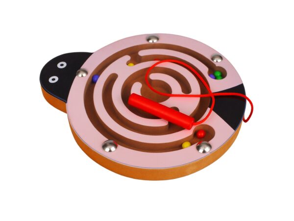 LABIRYNT MAGNETYCZNY GRA ZRĘCZNOŚCIOWA - biedronka różowa