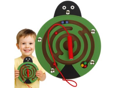 LABIRYNT MAGNETYCZNY GRA ZRĘCZNOŚCIOWA - biedronka zielona