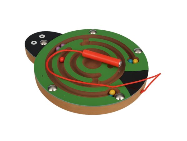 LABIRYNT MAGNETYCZNY GRA ZRĘCZNOŚCIOWA - biedronka zielona