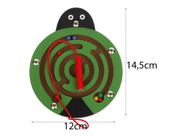 LABIRYNT MAGNETYCZNY GRA ZRĘCZNOŚCIOWA - biedronka zielona