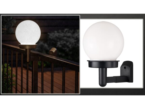 LAMPA OGRODOWA SOLARNA KULA KINKIET 12CM